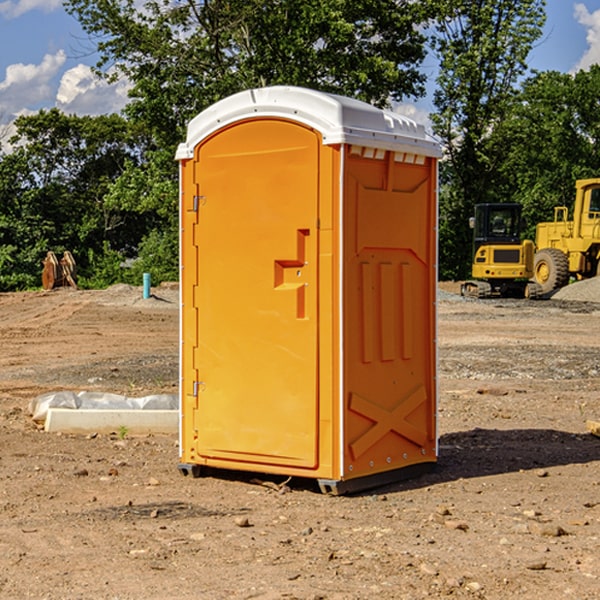 how often are the portable toilets cleaned and serviced during a rental period in Garden Grove IA